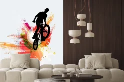 Naklejka: Rowerowa bluza, sport tło