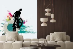 Naklejka: Rowerowa bluza, sport tło