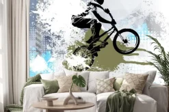 Naklejka: Rowerzysta, sport ilustracji wektorowych