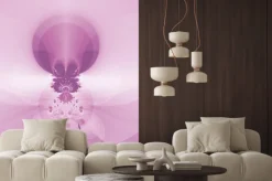 Naklejka: Różowy wschód