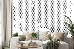 Naklejka: Rozpraszania ulegające zwyrodnieniu półtonów wzór tekstury. wektor