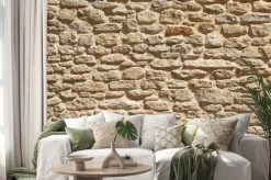 Naklejka: Rustykalny mur kamienny w naturalnym stylu