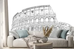 Naklejka: Rysunek koloseum