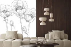 Naklejka: Rysunek ręka kwiat