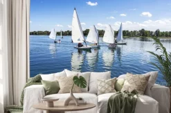 Naklejka: Sailing on the lake