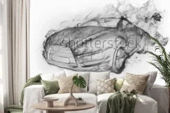 Naklejka: Samochód z dymu