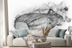 Naklejka: Samochód z dymu