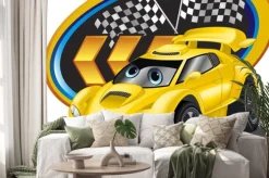 Naklejka: Samochód z kreskówki carrinho amarelo