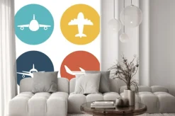 Naklejka: Samolot i podróże