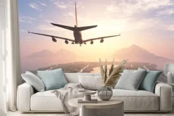 Naklejka: Samolot nad wyspą