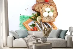 Naklejka: Sardynek na plasterek chleba