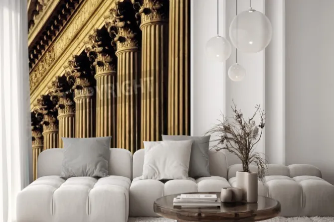 Naklejka: Sąd najwyższy stanów zjednoczonych elewacji budynku i kolumny