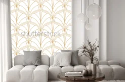 Naklejka: Seamless art deco pattern. vintage minimalistyczne tło. abstrakcjonistyczna