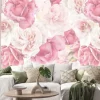 Naklejka: Seamless floral pattern with flowers on light background, watercolor.