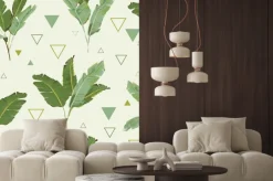 Naklejka: Seamless pattern. tropical palm pozostawia tła. liście bananowca