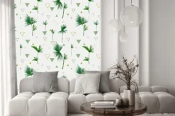 Naklejka: Seamless pattern. tropical palm pozostawia tła. geometryczne