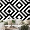 Naklejka: Seamless pattern black and white diagonal lines