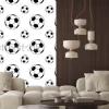 Naklejka: Seamless patterns from a soccer ball. black and white. vector