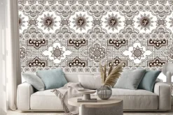 Naklejka: Seamless pattern with indian ornaments