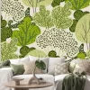 Naklejka: Seamless pattern with green trees in a hand-drawn style on a