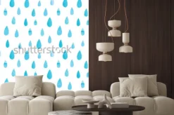 Naklejka: Seamless watercolor rain pattern. vector illustration