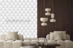 Naklejka: Seamless white leather upholstery