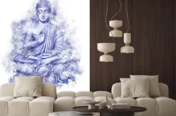 Naklejka: Seated buddha in a lotus pose