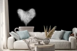 Naklejka: Serce pary przy kawie