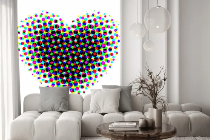 Naklejka: Serce półtonów