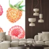 Naklejka: Set of watercolor raspberries on white background