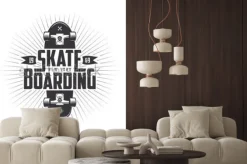 Naklejka: Skateboarding t-shirt design. urban skating. skateboard typography.