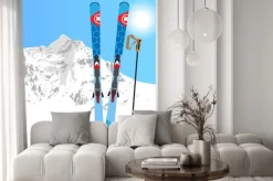 Naklejka: Ski and snowboard odpoczynek 01