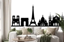 Naklejka: Skyline parigi su sfondo bianco