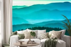 Naklejka: Smoky grzbiety górskie