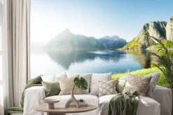 Naklejka: Słońca w wysp lofoty, norwegia