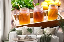 Naklejka: Słoiki z cytryny ice tea