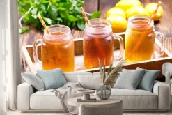 Naklejka: Słoiki z cytryny ice tea