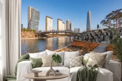 Naklejka: Songdo central park w songdo,