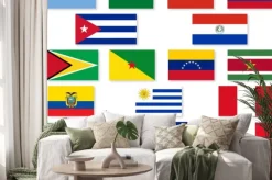 Naklejka: South american flag set