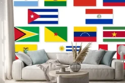 Naklejka: South american flag set