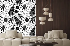 Naklejka: Space seamless pattern. background texture. wallpaper