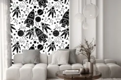 Naklejka: Space seamless pattern. background texture. wallpaper