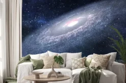 Naklejka: Spiralna galaktyka w kosmosie