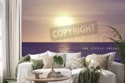 Naklejka: Spokojny morski pejzaż z napisem