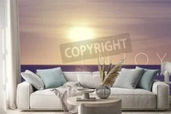 Naklejka: Spokojny morski pejzaż z napisem