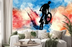 Naklejka: Sport illustration of bmx rider