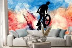 Naklejka: Sport illustration of bmx rider
