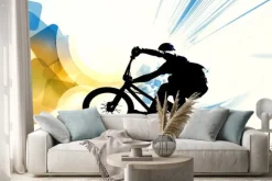 Naklejka: Sport illustration of bmx rider