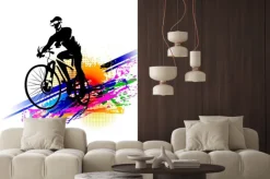 Naklejka: Sport rowerzystów. ilustracji wektorowych