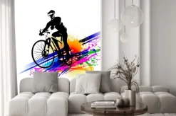 Naklejka: Sport rowerzystów. ilustracji wektorowych